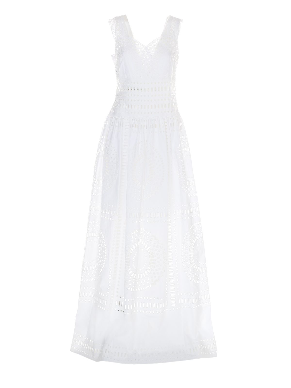 LONG WHITE SANGALLO MANDALA DRESS